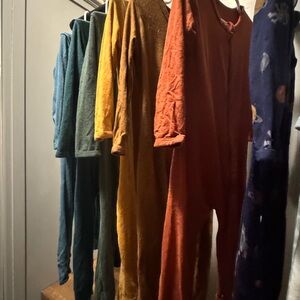 Bundle of Kyte solid color zippered rompers 3T